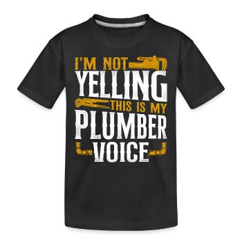 Plombier de plomberie vintage je ne suis pas - T-shirt bio Premium Enfant - noir - Devant