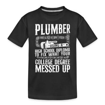 Plombier Plombier Plombier Vintage Plombier - T-shirt bio Premium Enfant - noir - Devant