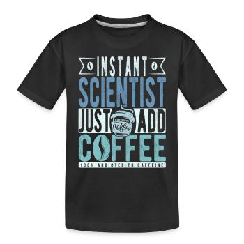 Café scientifique disant - T-shirt bio Premium Enfant - noir - Devant