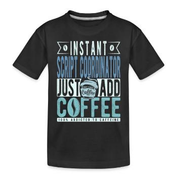 Café du coordinateur de script disant - T-shirt bio Premium Enfant - noir - Devant
