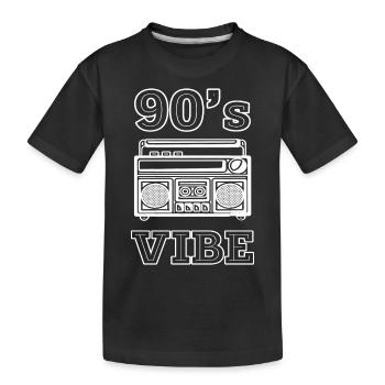 Un enfant des années 90 - T-shirt bio Premium Enfant - noir - Devant