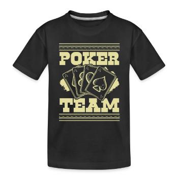 Équipe de poker - T-shirt bio Premium Enfant - noir - Devant