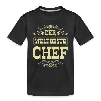 Weltbester Chef - Kinder Premium Bio T-Shirt - Schwarz - Vorne