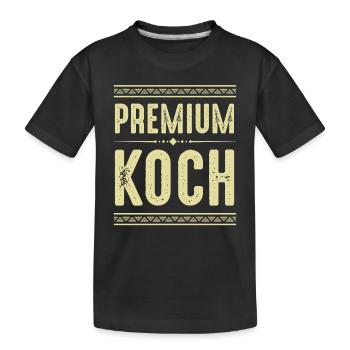 Premium Koch - Kinder Premium Bio T-Shirt - Schwarz - Vorne