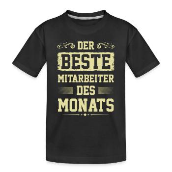 Mitarbeiter des Monats - Kinder Premium Bio T-Shirt - Schwarz - Vorne