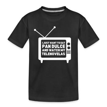 Telenovela Columbianas, émissions hispaniques et feuilletons - T-shirt bio Premium Enfant - noir - Devant