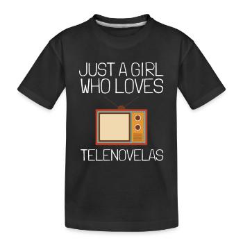 Telenovela Columbianas, émissions hispaniques et feuilletons - T-shirt bio Premium Enfant - noir - Devant