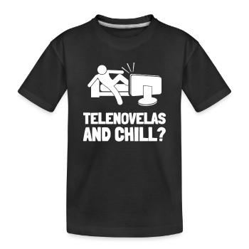 Telenovela Columbianas, émissions hispaniques et feuilletons - T-shirt bio Premium Enfant - noir - Devant