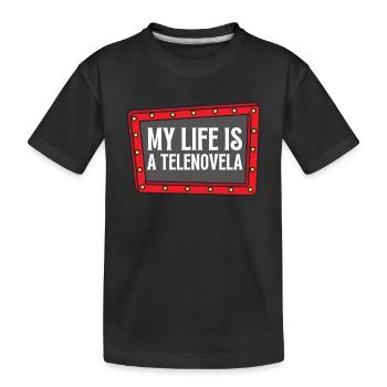 Telenovela Columbianas, émissions hispaniques et feuilletons - T-shirt bio Premium Enfant - noir - Devant