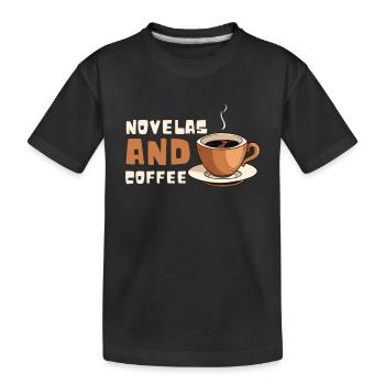 Telenovela Columbianas, émissions hispaniques et feuilletons - T-shirt bio Premium Enfant - noir - Devant