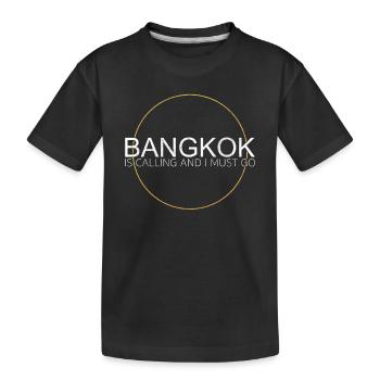 Bangkok Spruch - Kinder Premium Bio T-Shirt - Schwarz - Vorne