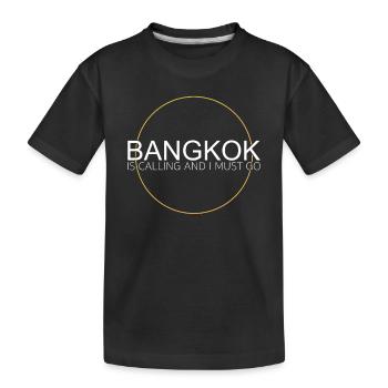 Bangkok Spruch - Kinder Premium Bio T-Shirt - Schwarz - Vorne