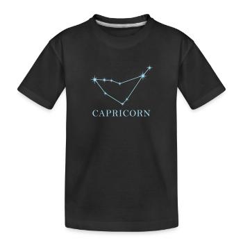 Sternkonstellation Sternzeichen Steinbock - Kinder Premium Bio T-Shirt - Schwarz - Vorne