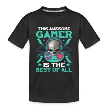Awesome Gamer - T-shirt bio Premium Enfant - noir - Devant