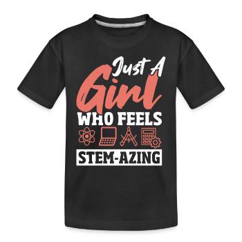 Steministin Wissenschaft Technologie Frauenrechte - Kinder Premium Bio T-Shirt - Schwarz - Vorne