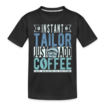 Schneider Kaffee Spruch - Kinder Premium Bio T-Shirt - Schwarz - Vorne