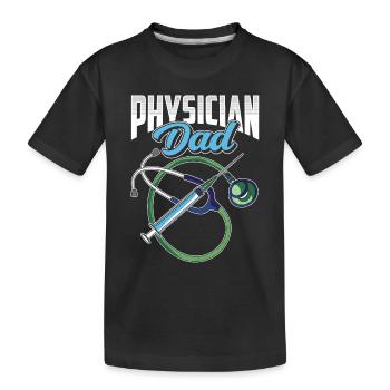 Médecin Père Médecine Profession médicale Médecin - T-shirt bio Premium Enfant - noir - Devant