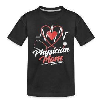 Arzt Mutter Beruf Doktor Mediziner Medizin - Kinder Premium Bio T-Shirt - Schwarz - Vorne
