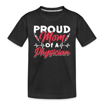 Fière maman d’un médecin médecin médecin - T-shirt bio Premium Enfant - noir - Devant