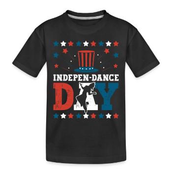 Indepen-dance Day 4. Juli Independence Day Dancer - Kinder Premium Bio T-Shirt - Schwarz - Vorne