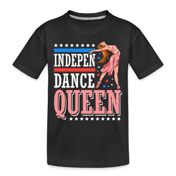 Indepen-dance Queen 4. Juli Independence Day - Kinder Premium Bio T-Shirt - Schwarz - Vorne