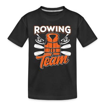 Aviron d’équipe Aviron Aviron - T-shirt bio Premium Enfant - noir - Devant