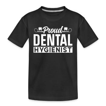 Fière hygiéniste dentaire Dentiste Hygiène dentaire - T-shirt bio Premium Enfant - noir - Devant