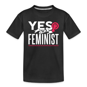 Oui je suis un féminisme féministe féministe - T-shirt bio Premium Enfant - noir - Devant