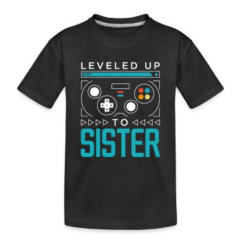 Mis à niveau à Sister Gamer Sibling Gaming sis - T-shirt bio Premium Enfant - noir - Devant