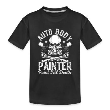 Auto Body Painter Peinture jusqu’à la mort Carrosserie Techni - T-shirt bio Premium Enfant - noir - Devant