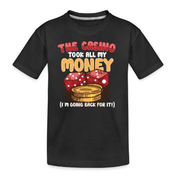 Poker Casino Poker Player Gambling Roulette Gift - Kinder Premium Bio T-Shirt - Schwarz - Vorne