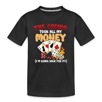 Poker Casino Joueur de Poker Jeu Roulette Cadeau - T-shirt bio Premium Enfant - noir - Devant