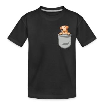 Labrador Hund Dog Hundehalter - Kinder Premium Bio T-Shirt - Schwarz - Vorne