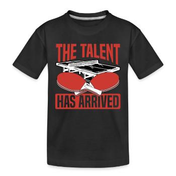Das Talent Im Tischtennis - Kinder Premium Bio T-Shirt - Schwarz - Vorne