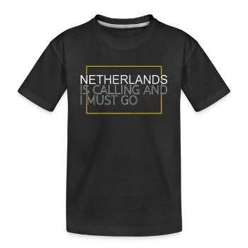 Dicton néerlandais - T-shirt bio Premium Enfant - noir - Devant