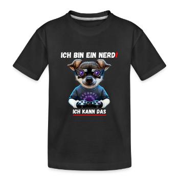 Ich bin ein Nerd - Ich kann das - Kinder Premium Bio T-Shirt - Schwarz - Vorne
