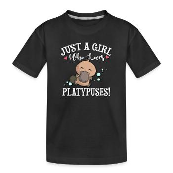 Platypus - Kids' Premium Organic T-Shirt - black - Front