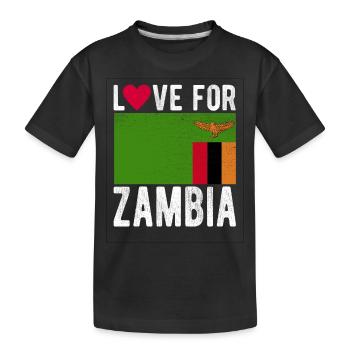 Sambia Souvenir - Kinder Premium Bio T-Shirt - Schwarz - Vorne
