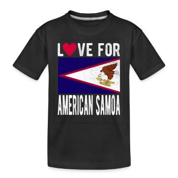 American Samoa Islands Souvenir - Kids' Premium Organic T-Shirt - black - Front