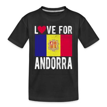 Andorra Souvenir - Kids' Premium Organic T-Shirt - black - Front
