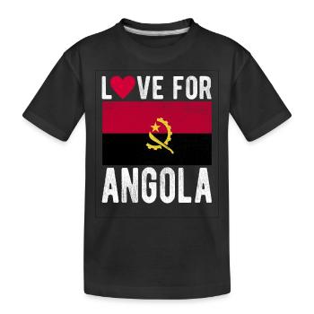 Angola Souvenir - Kinder Premium Bio T-Shirt - Schwarz - Vorne
