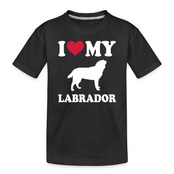 Labrador Dog Dog Dog Owner - Kids' Premium Organic T-Shirt - black - Front