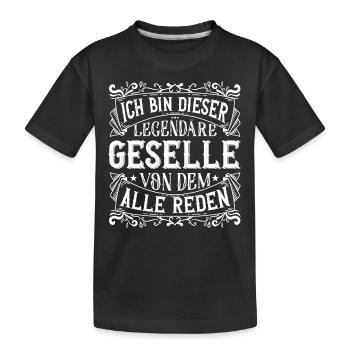 Ich bin dieser Legendäre Geselle Geschenk - Kinder Premium Bio T-Shirt - Schwarz - Vorne