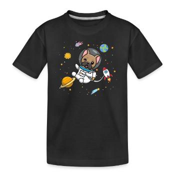 French Bulldog - Kids' Premium Organic T-Shirt - black - Front