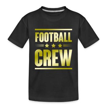 Football Crew - Kids' Premium Organic T-Shirt - black - Front