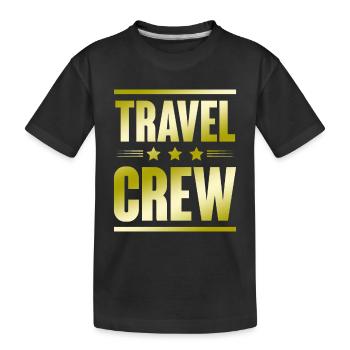 Travel Crew - Kinder Premium Bio T-Shirt - Schwarz - Vorne