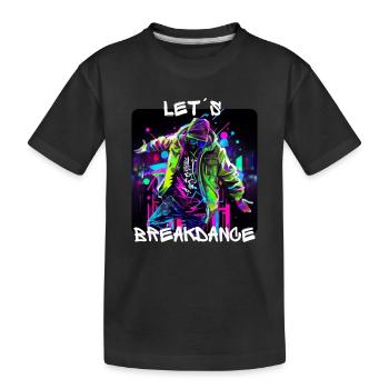 Man dances breakdancing on the street in - Kids' Premium Organic T-Shirt - black - Front
