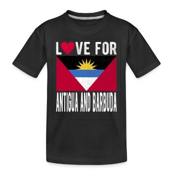 Antigua and Barbuda Souvenir - Kids' Premium Organic T-Shirt - black - Front