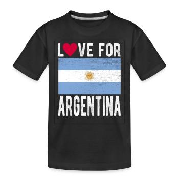 Argentina Souvenir - Kids' Premium Organic T-Shirt - black - Front