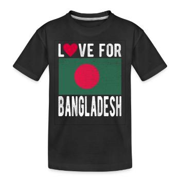 Bangladesh Souvenir - Kids' Premium Organic T-Shirt - black - Front